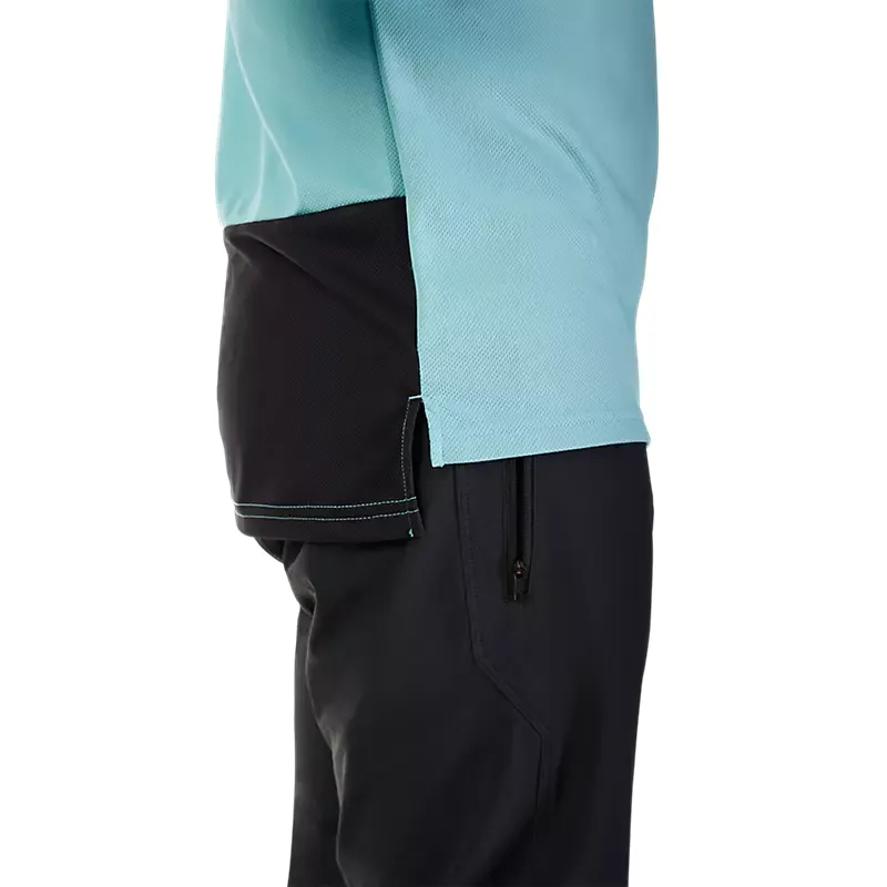 Fox Ranger Fox Head Long Sleeve Mountain Bike Jersey in Vintage Wash Blue-5