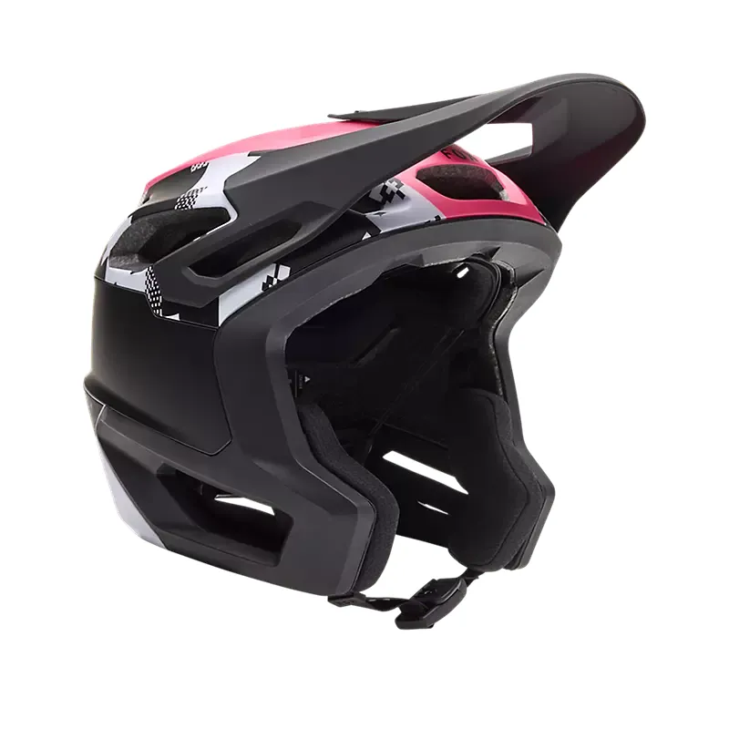 Fox Dropframe Pro Digi Image Mountain Bike Helmet in Black and White-1