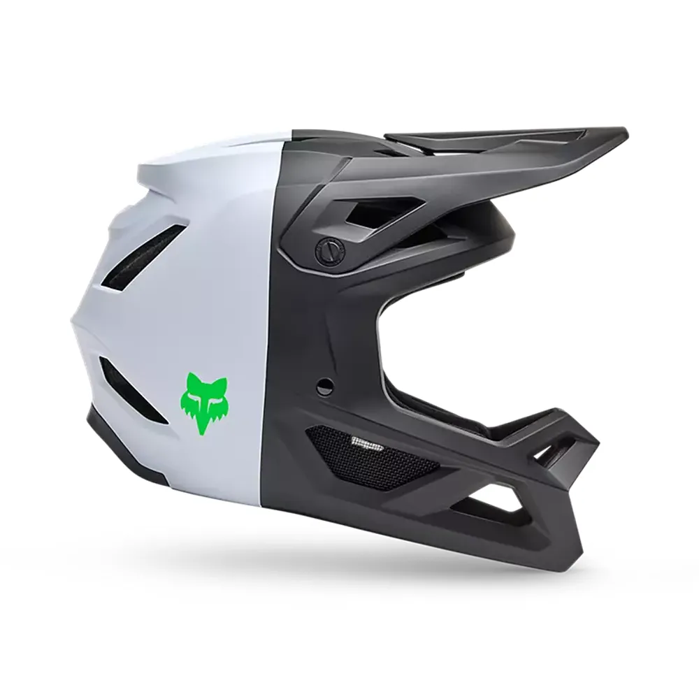 Team Cycles Fox Head Clothing Fox Rampage 5050 Full Face Mountain Bike Helmet in Black and White | Interest FREE Finance & Online Refund Policy.