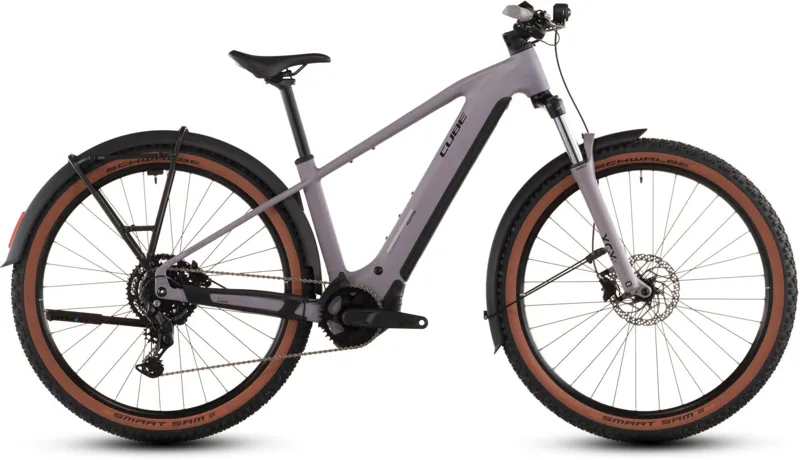Cube Reaction Hybrid Performance FE 600Wh Electric Mountain Bike in Plumgrey and Black