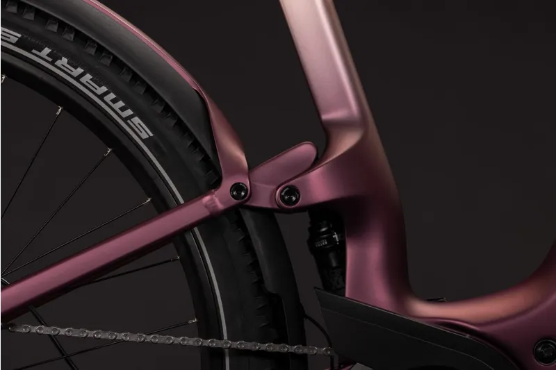 Cube Nuride Hybrid ONE11 HPC SLX 800Wh Electric Hybrid Bike in Mauve and Black-3