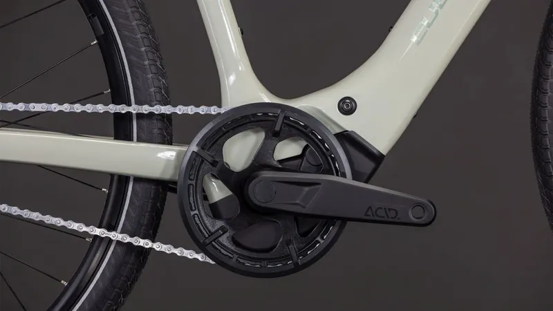 Cube Editor Hybrid SLX 400WH Electric Hybrid Bike in Reedbeige and Chrome-4