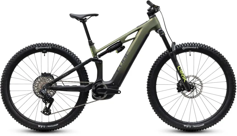 Cube Stereo Hybrid ONE44 HPC TM 800Wh Electric Full Suspension Mountain Bike in Reedgreen and Gills