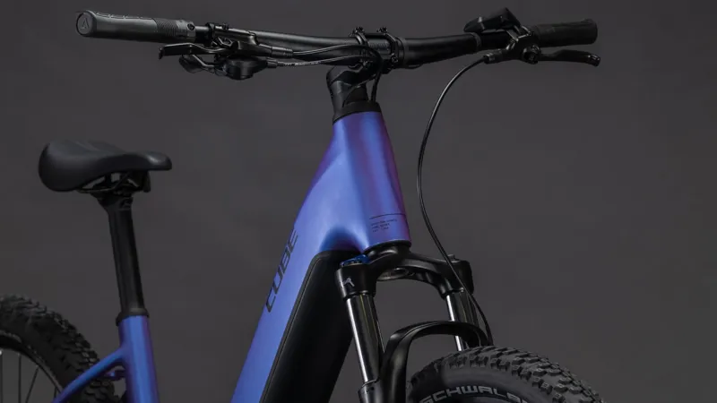 Cube Reaction Hybrid One EE 800Wh Electric Mountain Bike in Blueiris and Reflect-2