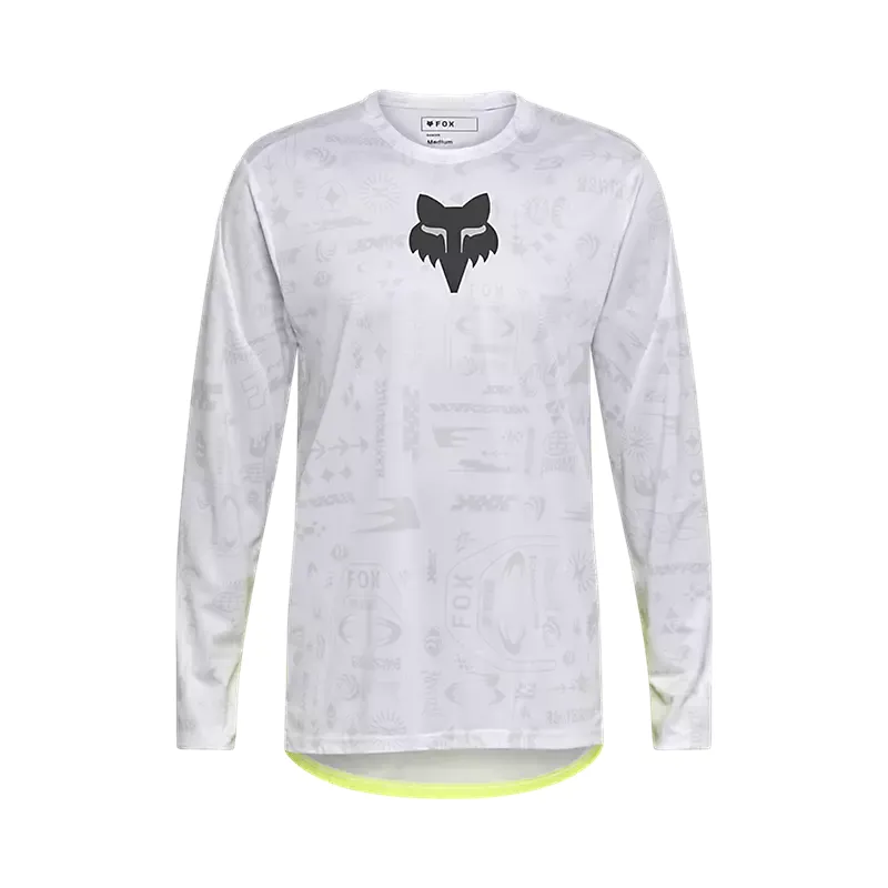 Fox Ranger Lunar Long Sleeve Mountain Bike Jersey in White - Special Edition