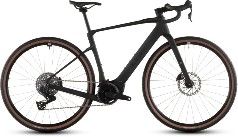 Cube Nuroad Hybrid C:62 EXC 400Wh Electric Gravel Bike in Blackline