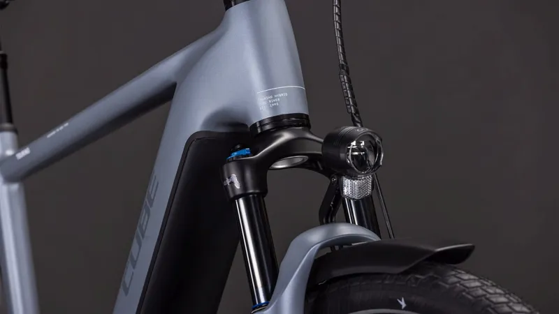 Cube Touring Hybrid Pro 800Wh Electric Hybrid Bike in Pearlgrey and Grey-3