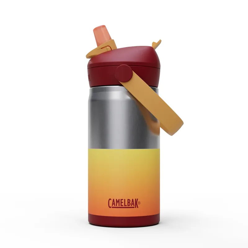 CamelBak Thrive Flip Straw Kids Insulated Stainless Steel Bottle in Orange Sunset - 310ml