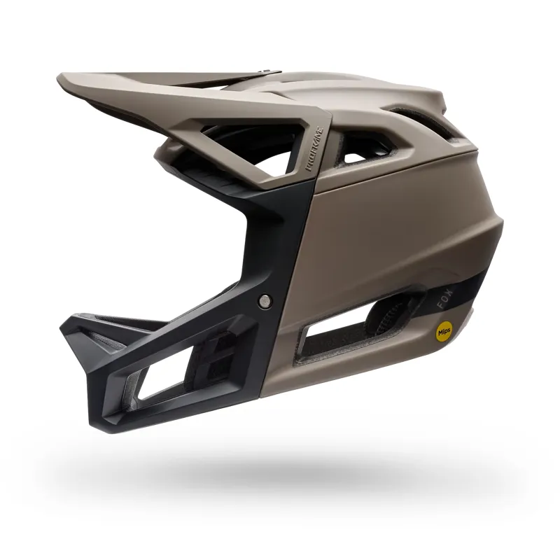 Fox Proframe Solid Full Face Mountain Bike Helmet in Nutmeg Brown-3