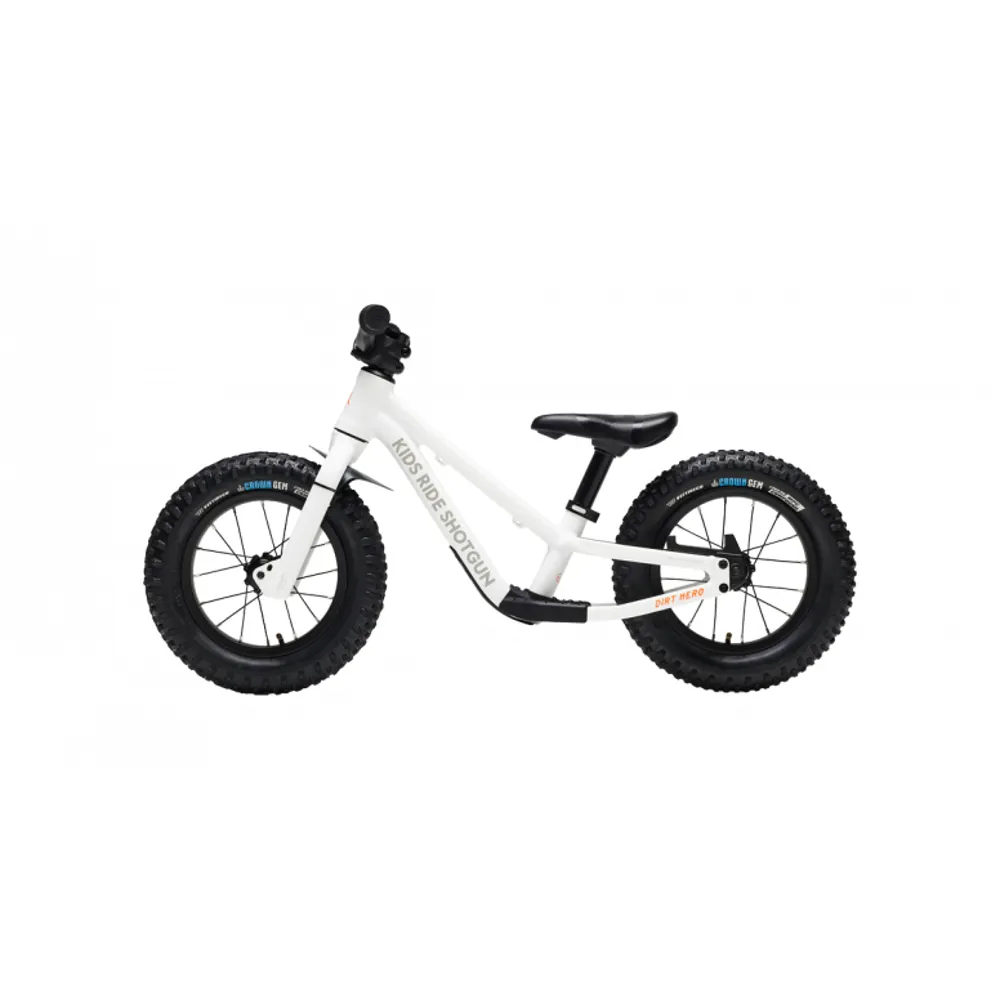 Team Cycles Kids Ride Shotgun KIDS RIDE SHOTGUN Dirt Hero Balance Bike White 12 | Interest FREE Finance & Online Refund Policy.