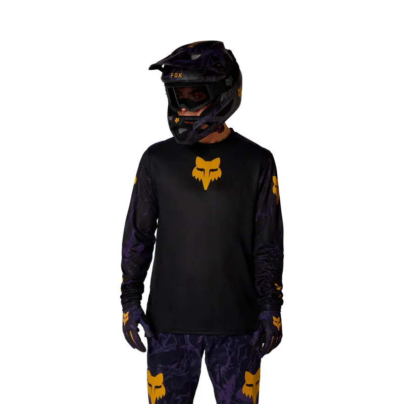 Ranger Long Sleeve Image Print Jersey in Plum Purple-2