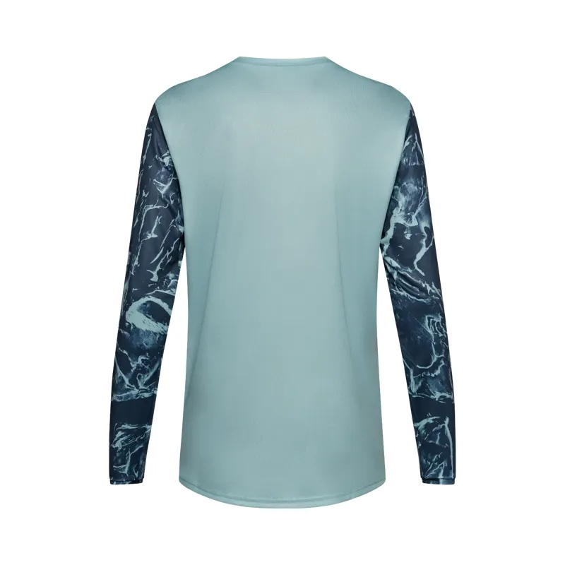 Fox Ranger Long Sleeve Image Print Jersey in Arctic Blue-1