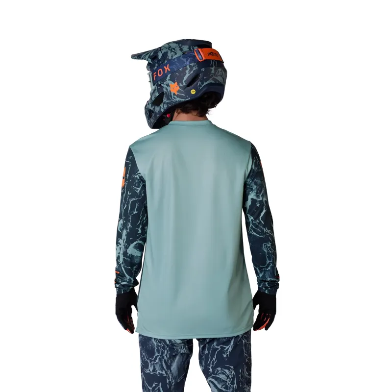 Fox Ranger Long Sleeve Image Print Jersey in Arctic Blue-3
