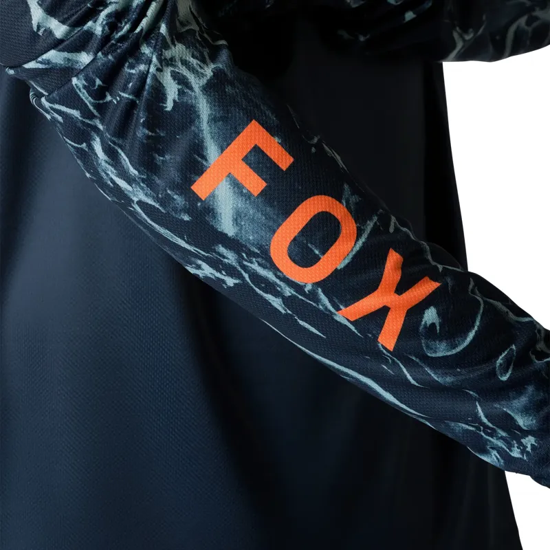 Fox Ranger Long Sleeve Image Print Jersey in Arctic Blue-5