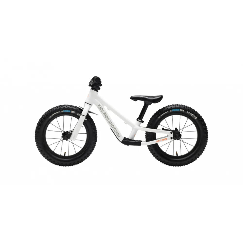 Team Cycles Kids Ride Shotgun KIDS RIDE SHOTGUN Dirt Hero 14 Balance Bike in White | Interest FREE Finance & Online Refund Policy.