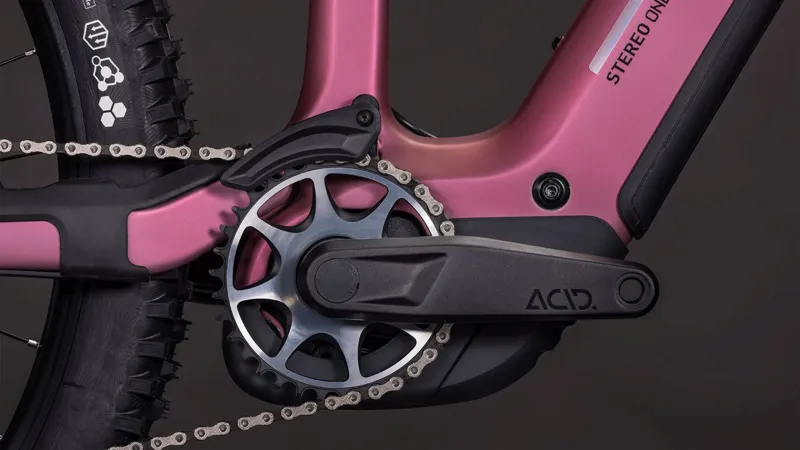 Cube Stereo Hybrid ONE44 HPC SLX 800Wh Electric Full Suspension Mountain Bike in Shiftblush and Art-2