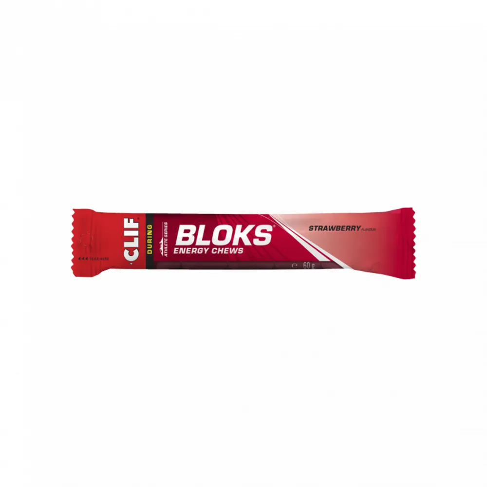Team Cycles Clif Blok Energy Chews in Strawberry | Interest FREE Finance & Online Refund Policy.
