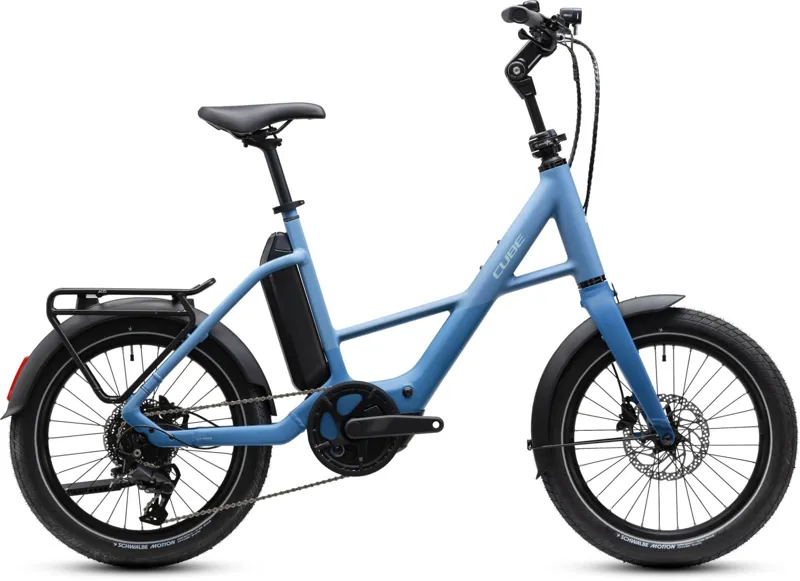 Cube Compact Hybrid 540Wh Electric Hybrid Bike in Thistleblue and Blue