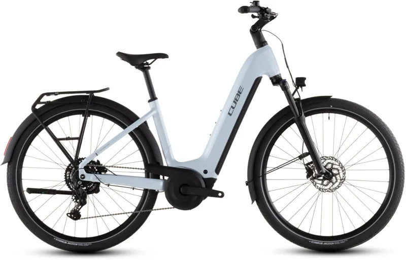 Cube Touring Hybrid One EE 600Wh Electric Hybrid Bike in Glacier and Reflex
