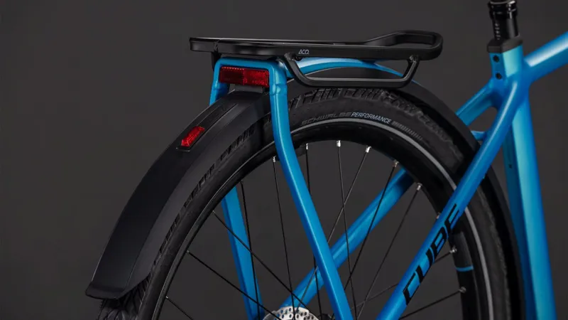 Cube Kathmandu Hybrid Comfort Pro 800Wh Electric Hybrid Bike in Azure and Black-1