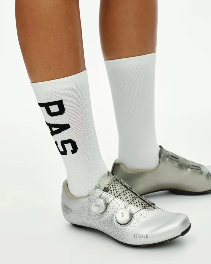 Pas Normal Studios Race Socks in White-3