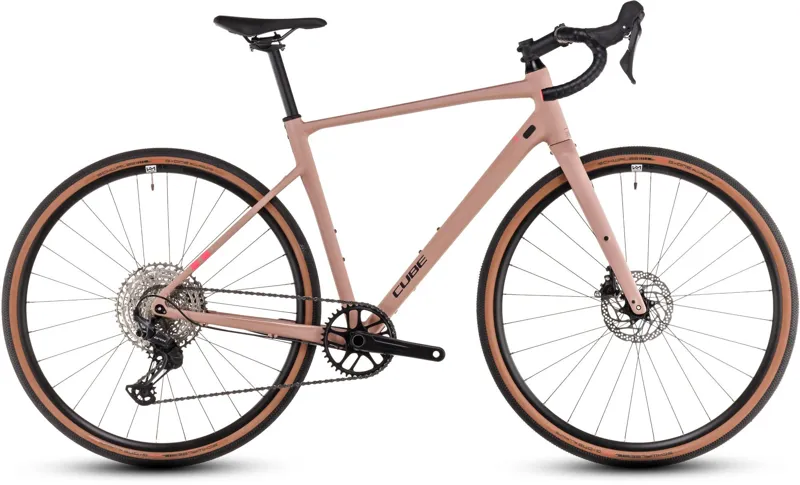Cube Nuroad EX Gravel Bike in Blushrose and Pink