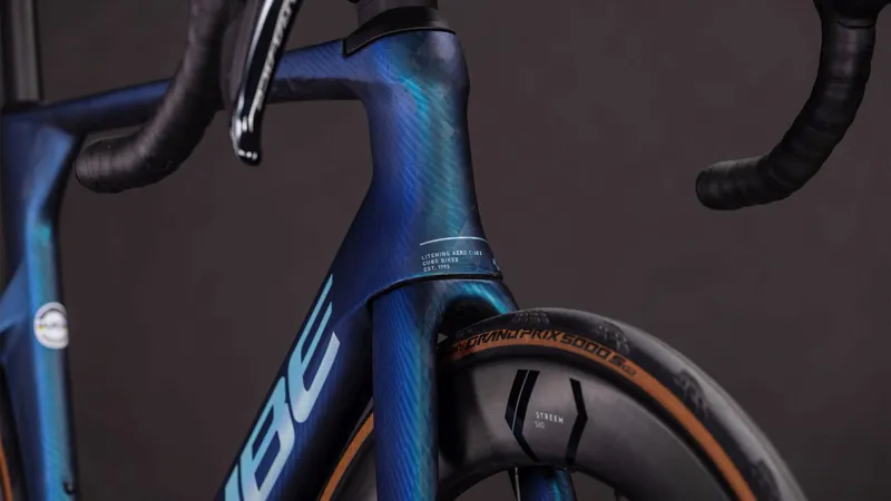 Cube Litening Aero C:68X SLT Road Bike in Atlantisgrid and Ice-2