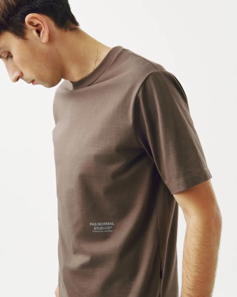 Pas Normal Studios Off-Race T-Shirt in Ash Brown-2