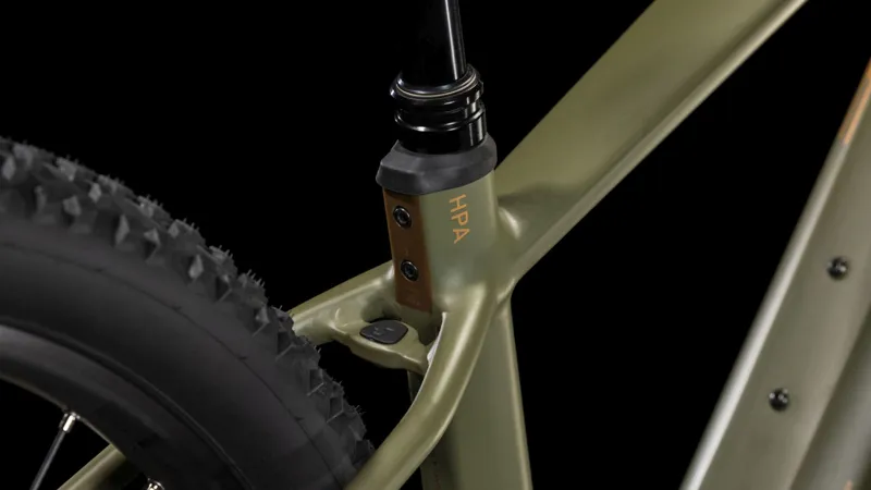 Cube Reaction Hybrid Pro 800Wh Electric Mountain Bike in Dustyolive and Gold-1