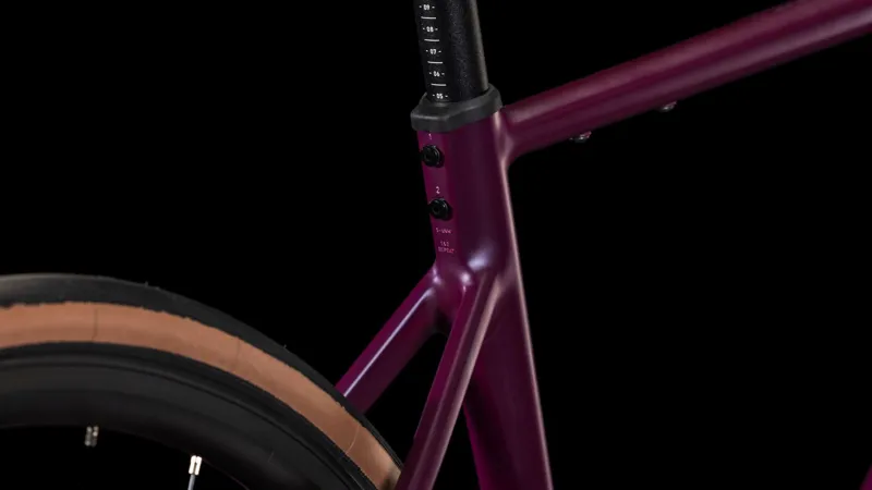 Cube Attain Pro Road Bike in Purple and Helio-1