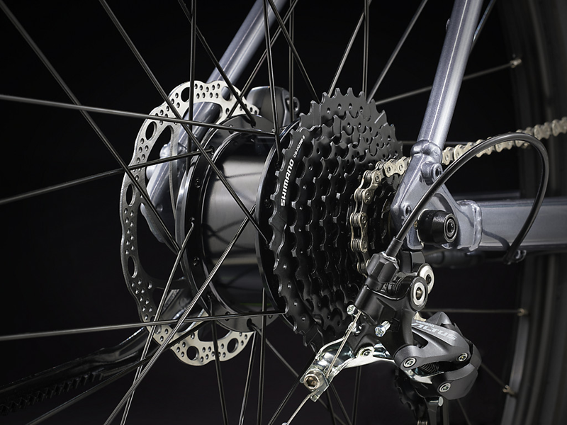 TREK Dual Sport+ 2 Stagger 250Wh Electric Hybrid Bike in Galactic Grey-2