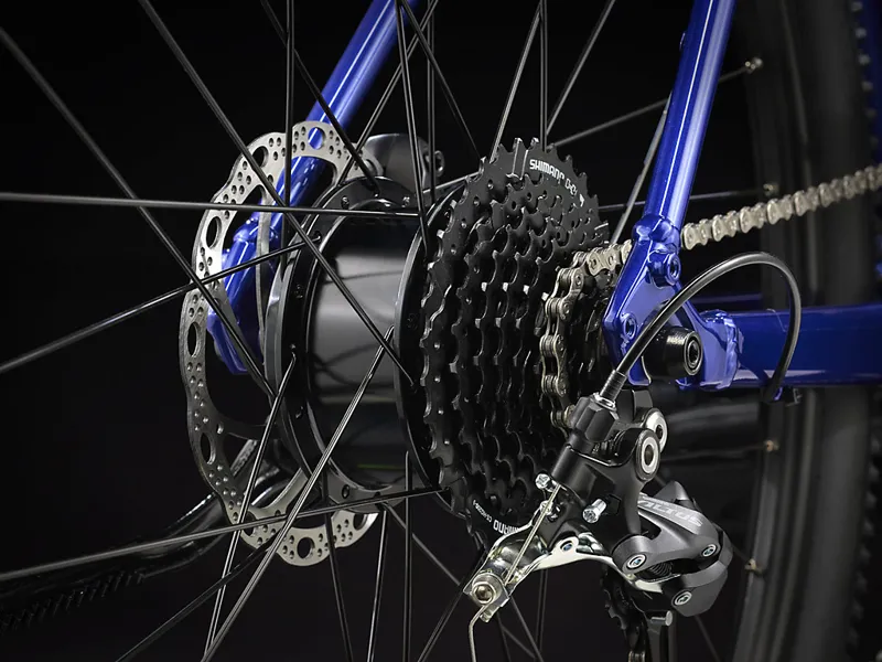 TREK Dual Sport+ 2 Stagger 250Wh Electric Hybrid Bike in Hex Blue-2