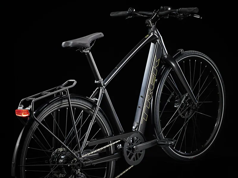 TREK Fx+ 2 250Wh Electric Hybrid Bike in Satin Black and Trek Black-1