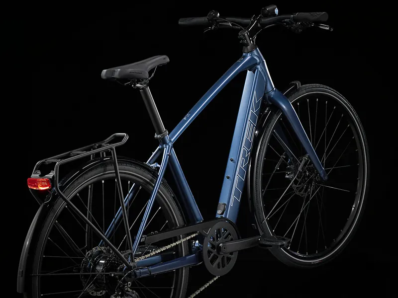 TREK Fx+ 2 250Wh Electric Hybrid Bike in Mulsanne Blue-1