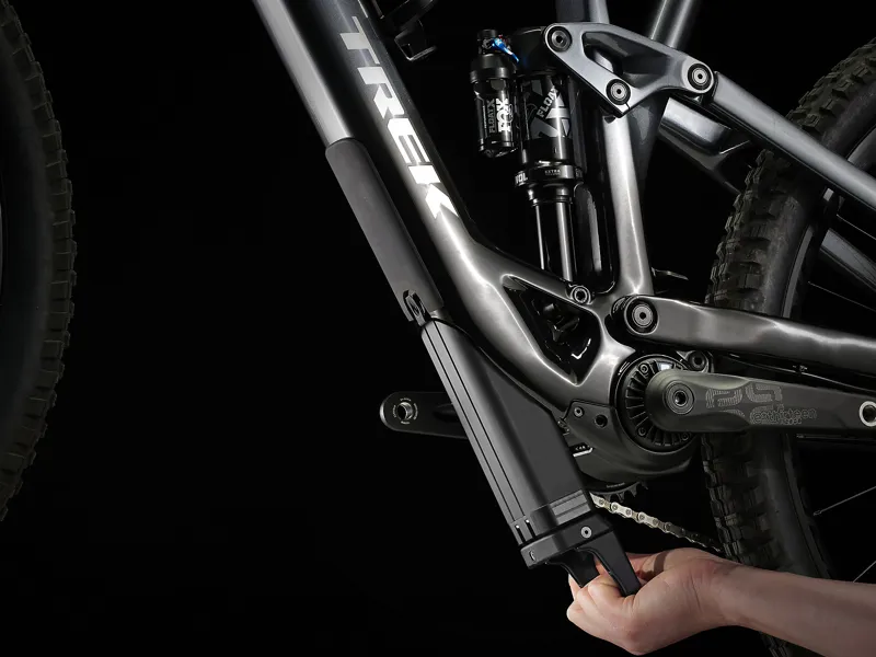 TREK Fuel EXe 9.7 SLX XT 360Wh Full Suspension Electric Mountain Bike in Galactic Grey to Black Fade-2