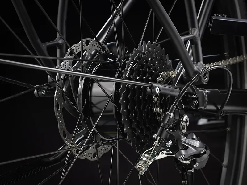 TREK Fx+ 2 Stagger 250Wh Electric Hybrid Bike in Satin Black and Trek Black-2