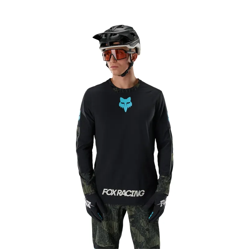 Fox Defend Thermal Jersey Lunar Special Edition Mountain Bike Jersey in Black-2
