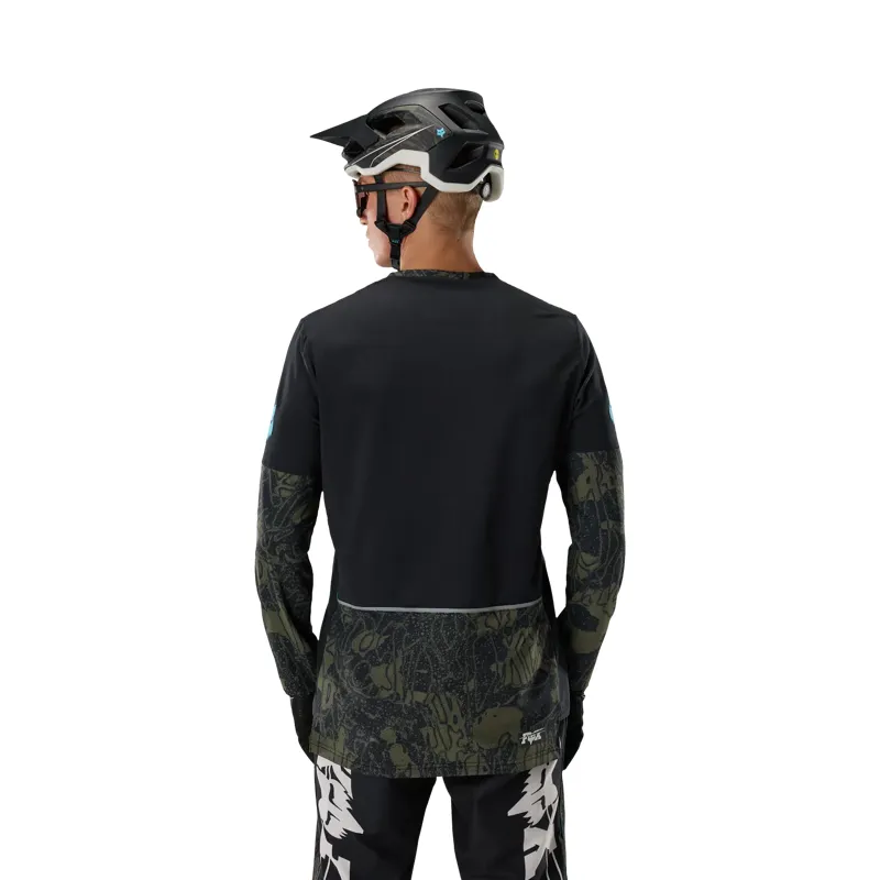 Fox Defend Thermal Jersey Lunar Special Edition Mountain Bike Jersey in Black-3