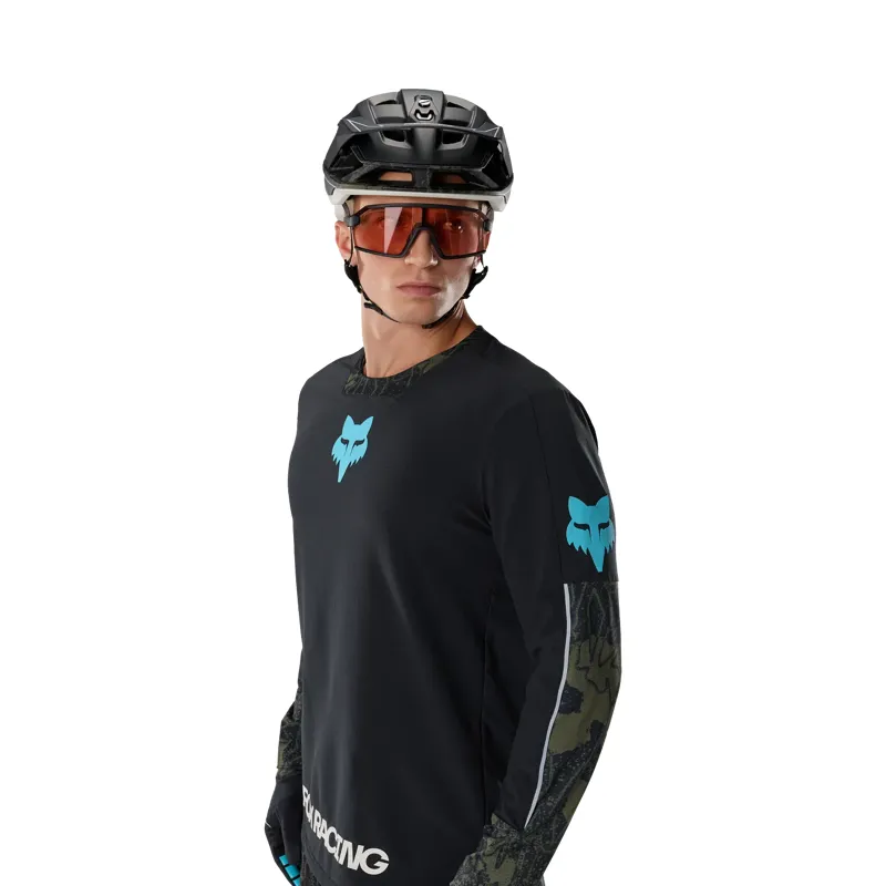 Fox Defend Thermal Jersey Lunar Special Edition Mountain Bike Jersey in Black-4