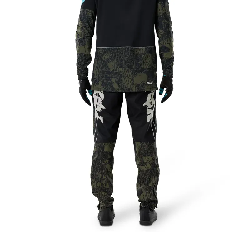 Fox Defend Fire Pant Lunar Special Edition Mountain Bike Trousers in Olive Green-3