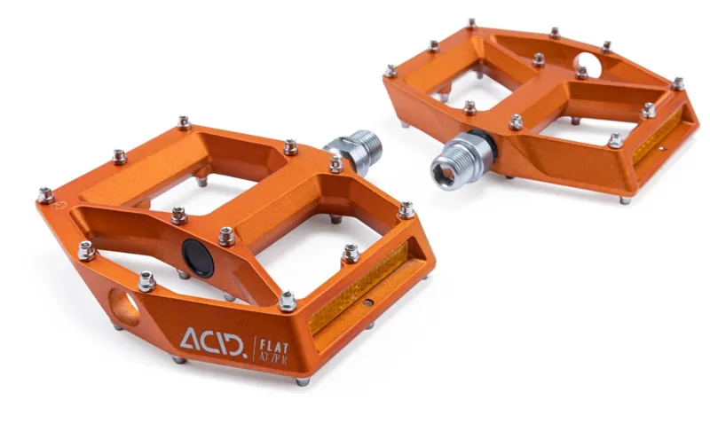 Acid A3-ZP R Flat Mountain Bike Pedals in Orange-1