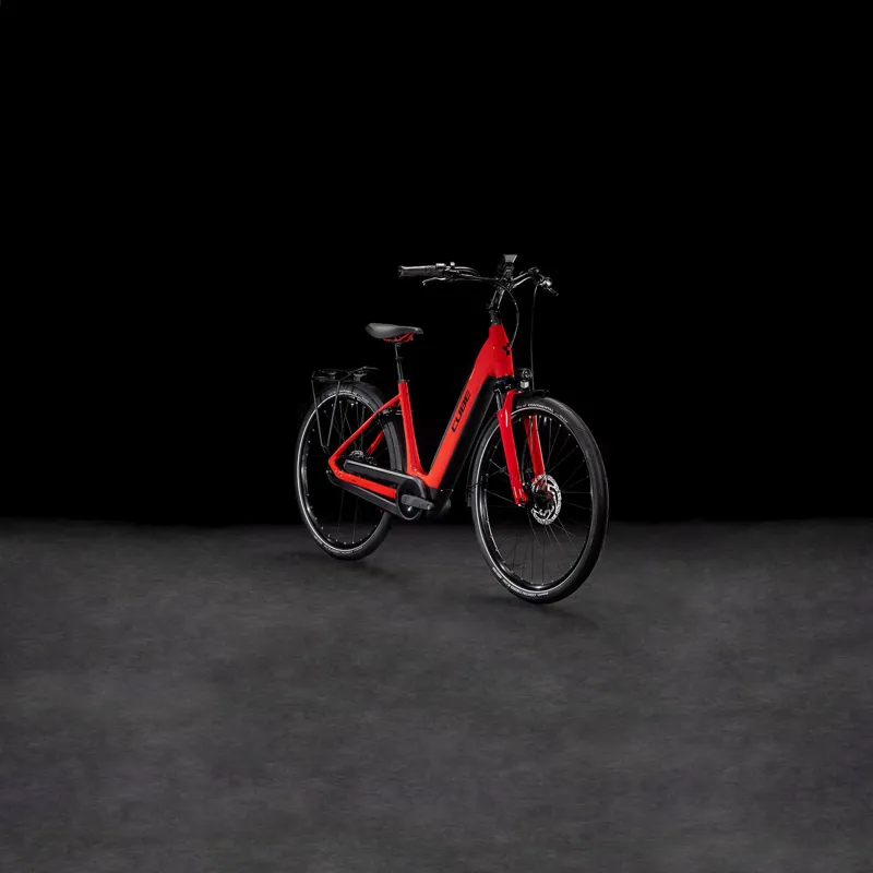 Cube Supreme Hybrid Comfort Pro EE 625Wh Electric Hybrid Bike in Firered and Black-6