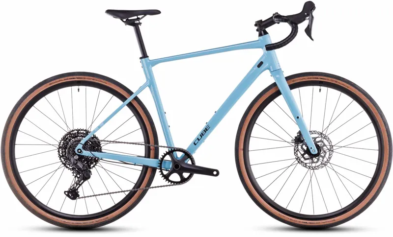 Cube Nuroad Pro Gravel Bike in Mayablue and Black