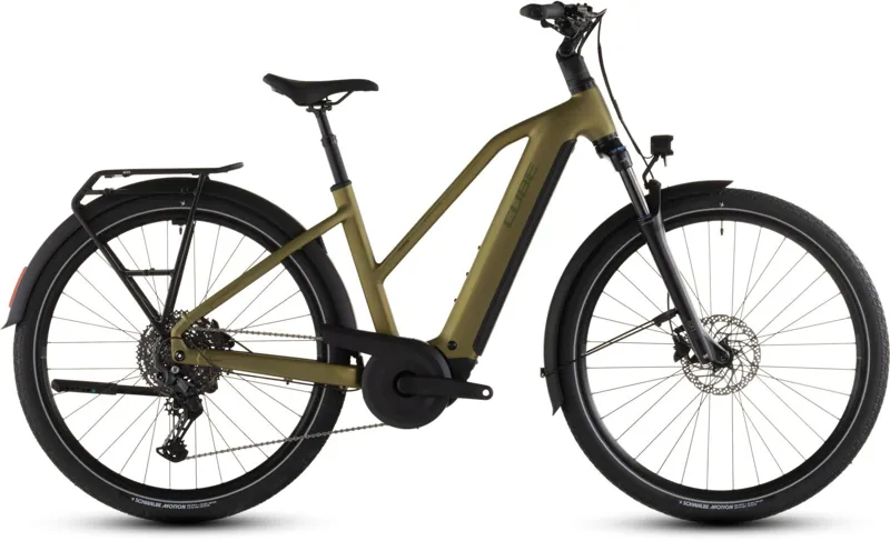 Cube Touring Hybrid Pro EE 800Wh Electric Hybrid Bike in Goldenlime and Black