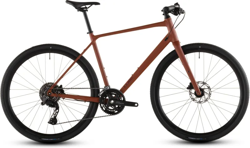 Cube Nulane Race Hybrid Bike in Amber and Black
