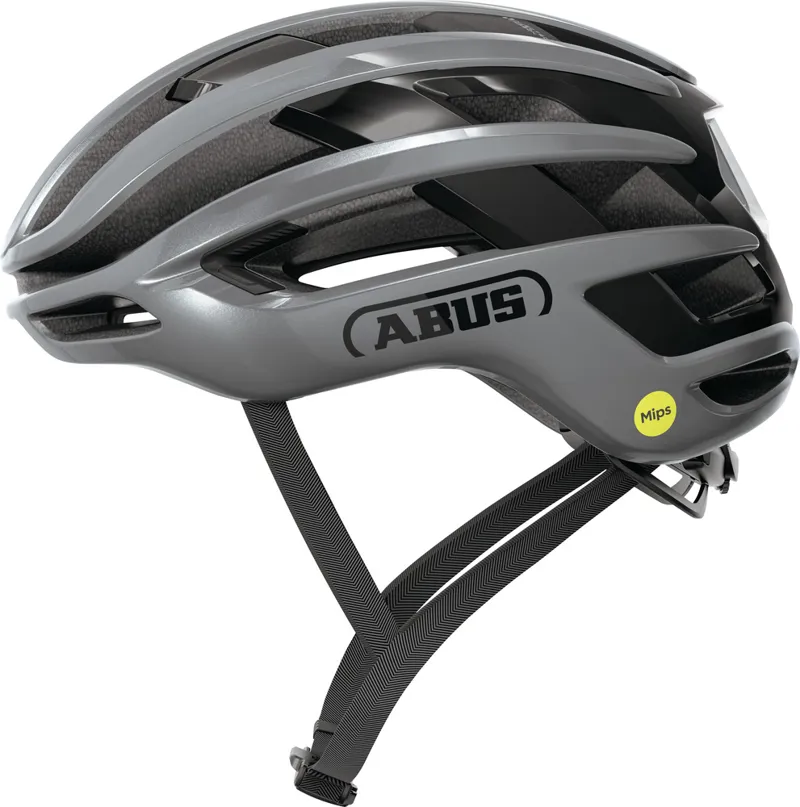 Abus AirBreaker 2 MIPS Road Cycling Helmet in Graphite Silver