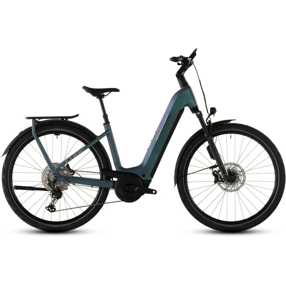 Cube Kathmandu Hybrid Exc Ee 800Wh Electric Hybrid Bike In Smaragdgrey And Prism