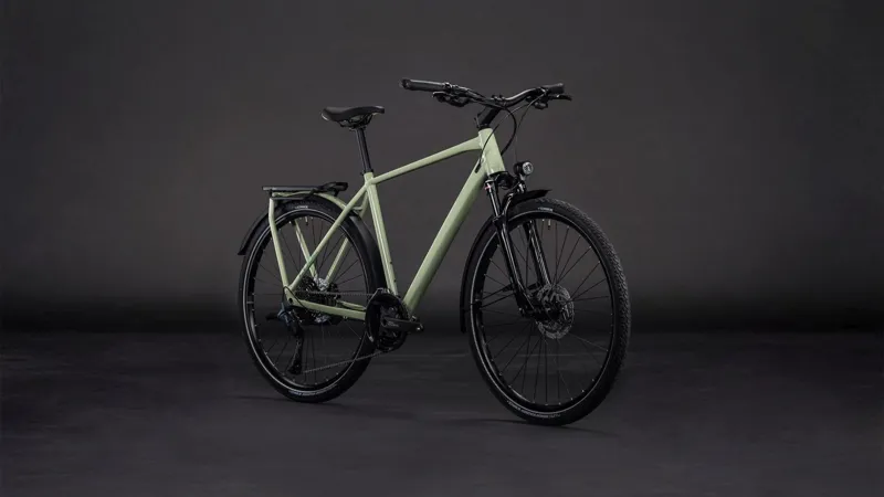 Cube Kathmandu EXC Hybrid Bike in Pea and Grey-6