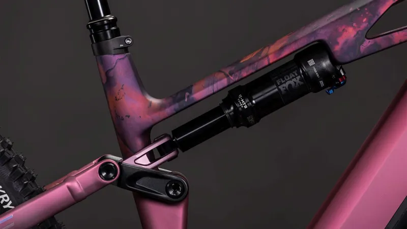 Cube Stereo Hybrid ONE44 HPC SLX 800Wh Electric Full Suspension Mountain Bike in Shiftblush and Art-3