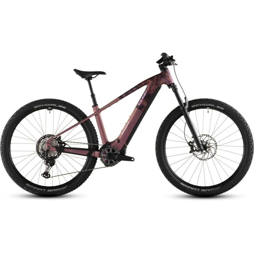 Team Cycles Cube Reaction Hybrid SLX 800Wh Electric Mountain Bike in Shiftblush and Art | Interest FREE Finance & Online Refund Policy.
